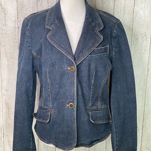 The Limited jean jacket; Size L- stretch fabric GREAT CONDITION